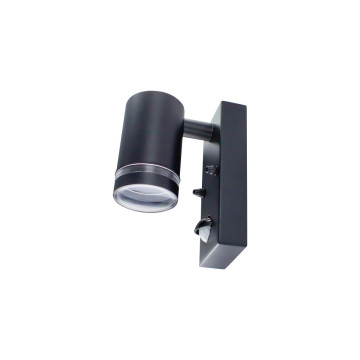 Integral IP54 RVS wandlamp met sensor Zwart - GU10