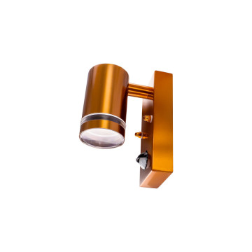 Integral IP54 RVS wandlamp met sensor Koper - GU10