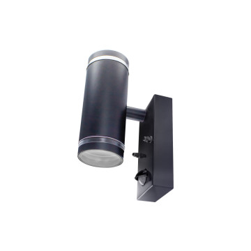 Integral LED Up&Down wandlamp met sensor Zwart - GU10