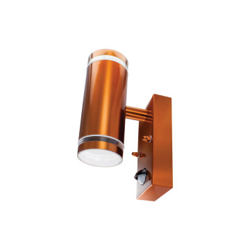 Integral LED Up&Down wandlamp met sensor Koper - GU10