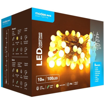 Modee lichtslinger met 100 warm witte LEDs - 10 meter 