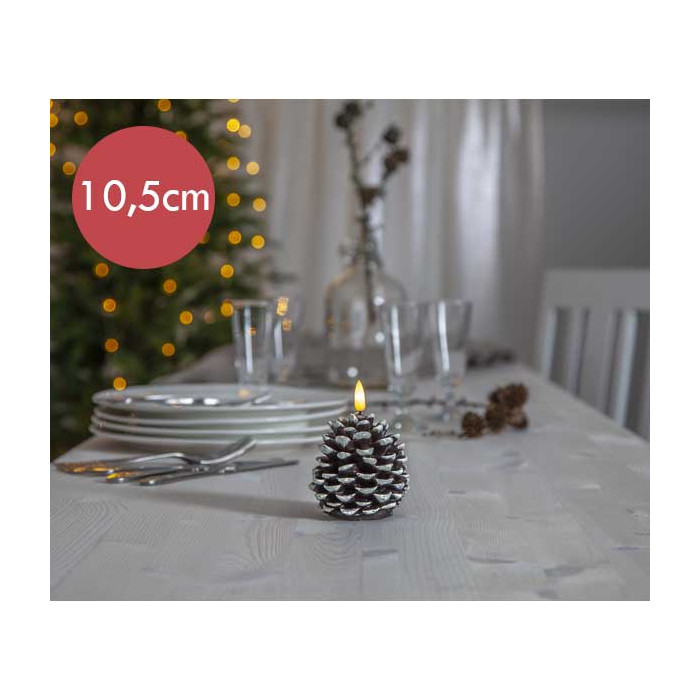 Dennenappel met LED verlichting - 10,5 cm