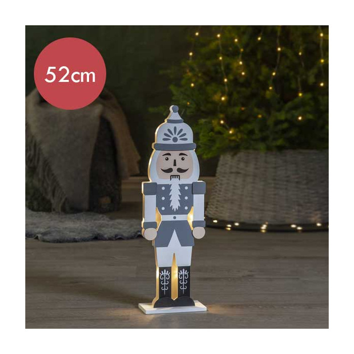 Notenkraker grijs / wit met LED verlichting - 52 cm