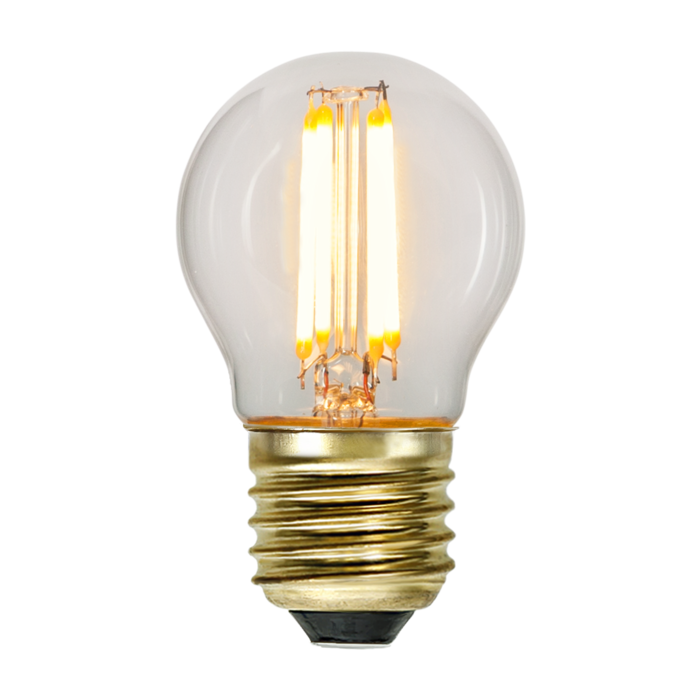 3 standen kogel led lamp  - 4W - E27 -2100K