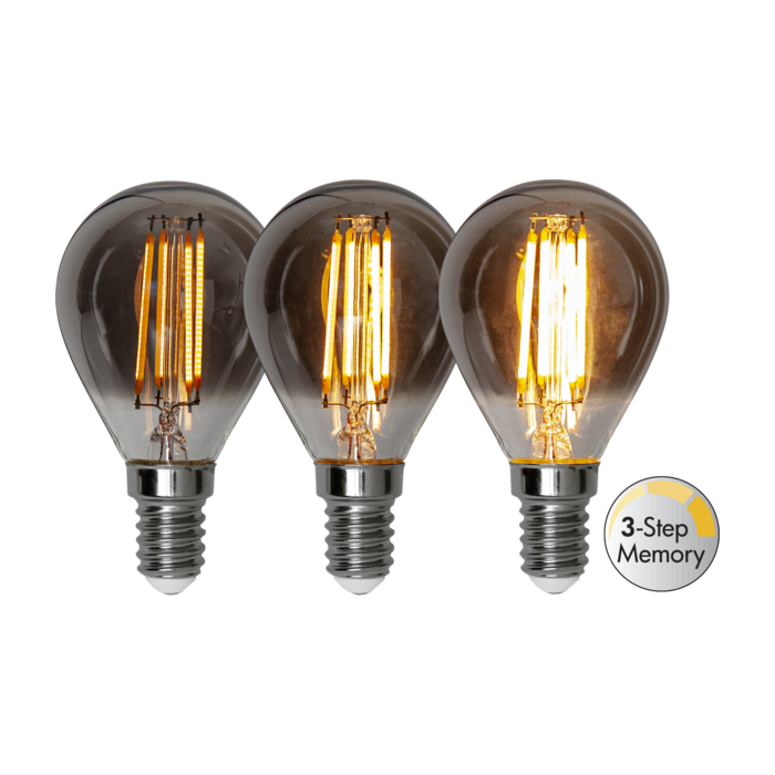 3 standen - Standaard bol - E14 - 2.9W - Super Warm Wit - 2200K - Dimbaar