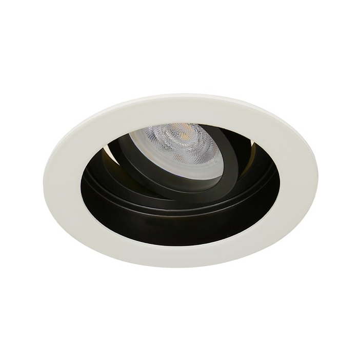 GU10 Armatuur RD Wit/Zwart Rond