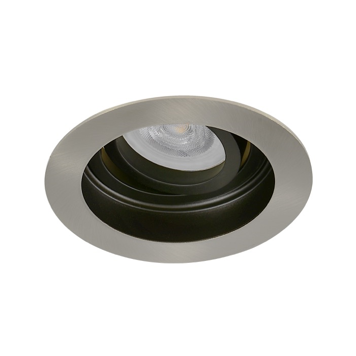 GU10 Armatuur RD Nikkel/Zwart Rond