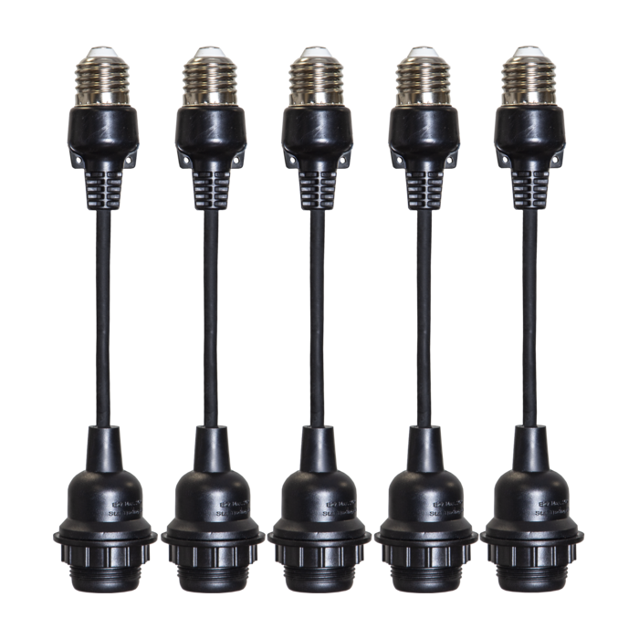 5 pack verlengstukken voor E27 fitting