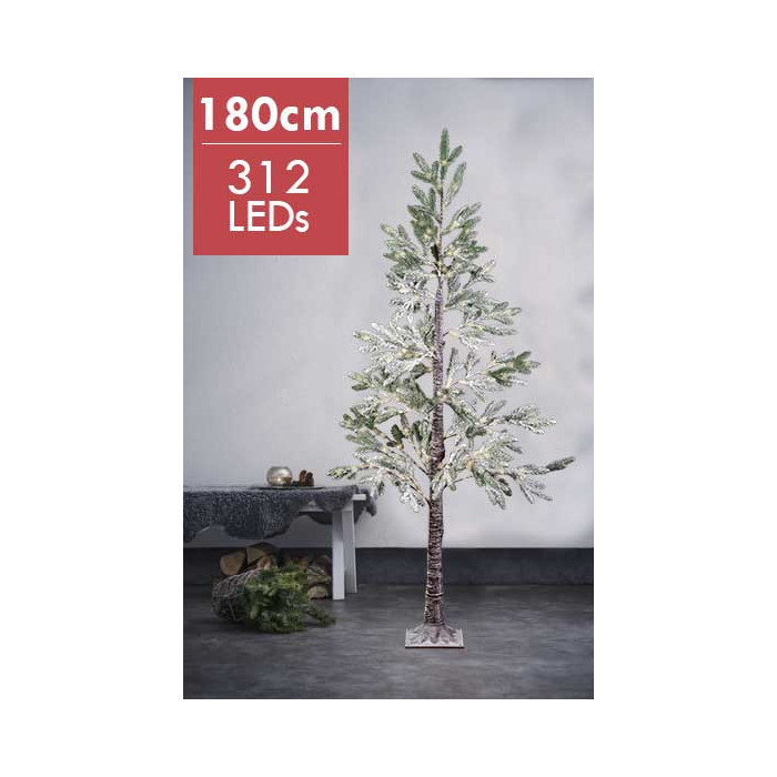Sierlijke kunstkerstboom met 312 micro LED lampjes  -180CM 