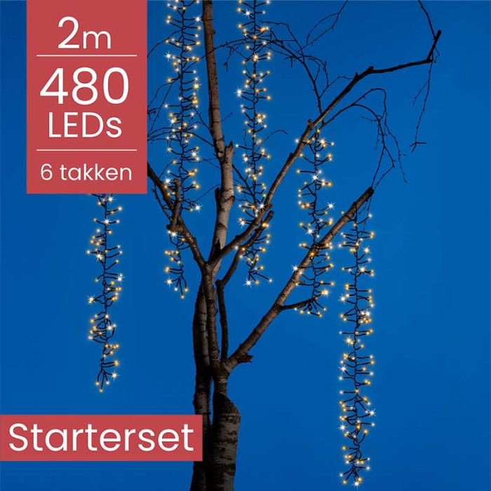 Koppelbare hangende boom verlichting voor buiten met de feestdagen - Starterset