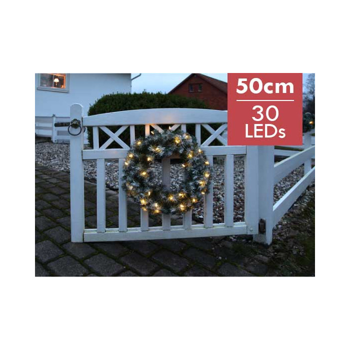 Verlichte Kerstkrans "Edmonton" 50cm