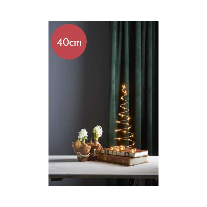 Decoratie Cone "Dizzy" 40cm - koper