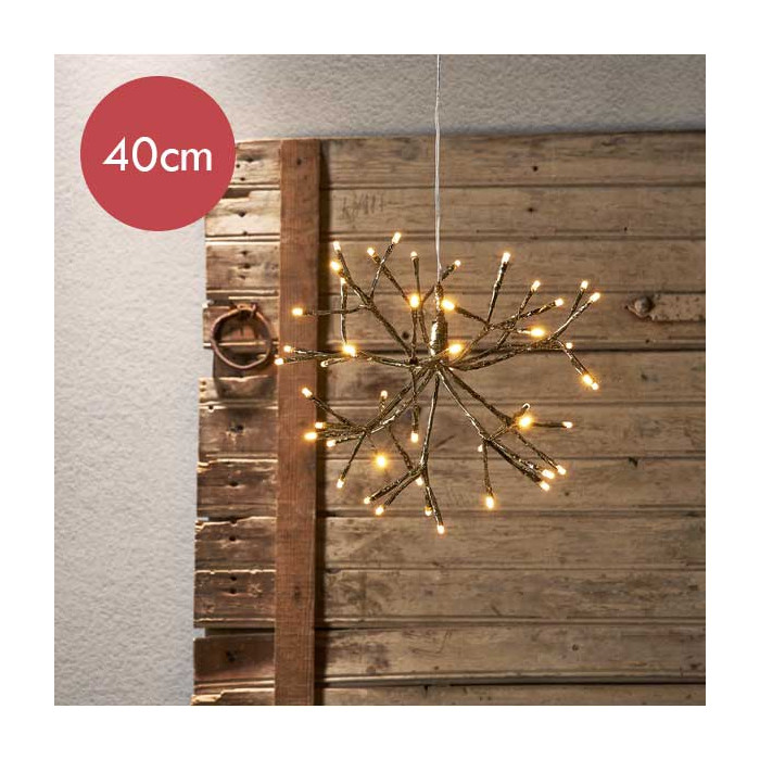 Poolster goud met 64 micro LED lampjes - Ø 40 cm 