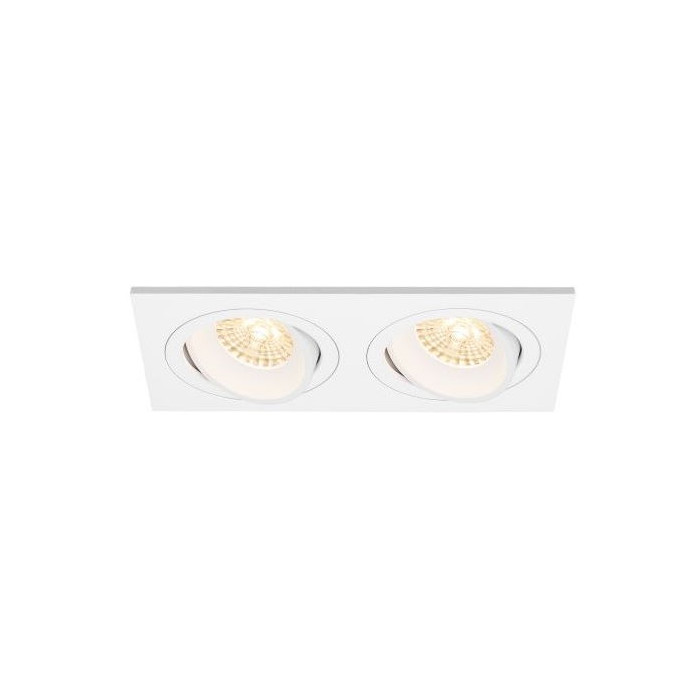 GU10 Armatuur pro series - Vierkant Dubbel Wit