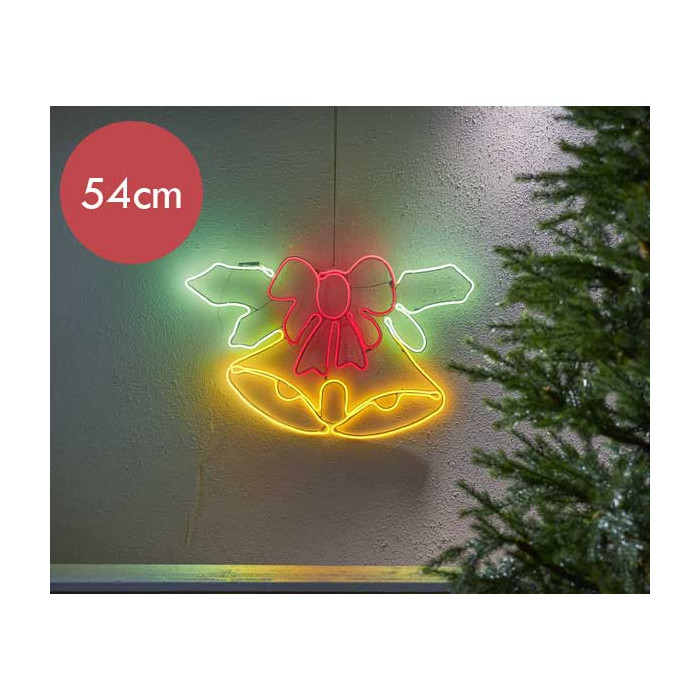 Kerstbellen multi colour - 680 LED lampjes - 54 cm