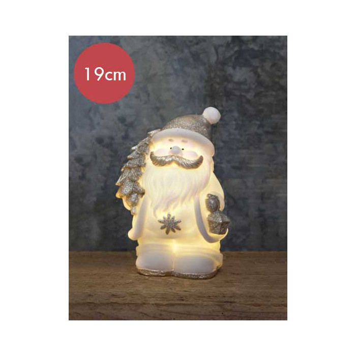 Kerstman "Buddy" verlicht - 19cm