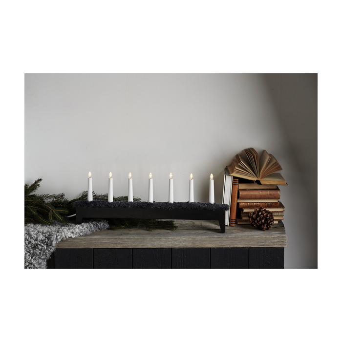 Kandelaar "Svenljunga" - 7 kaars - Zwart