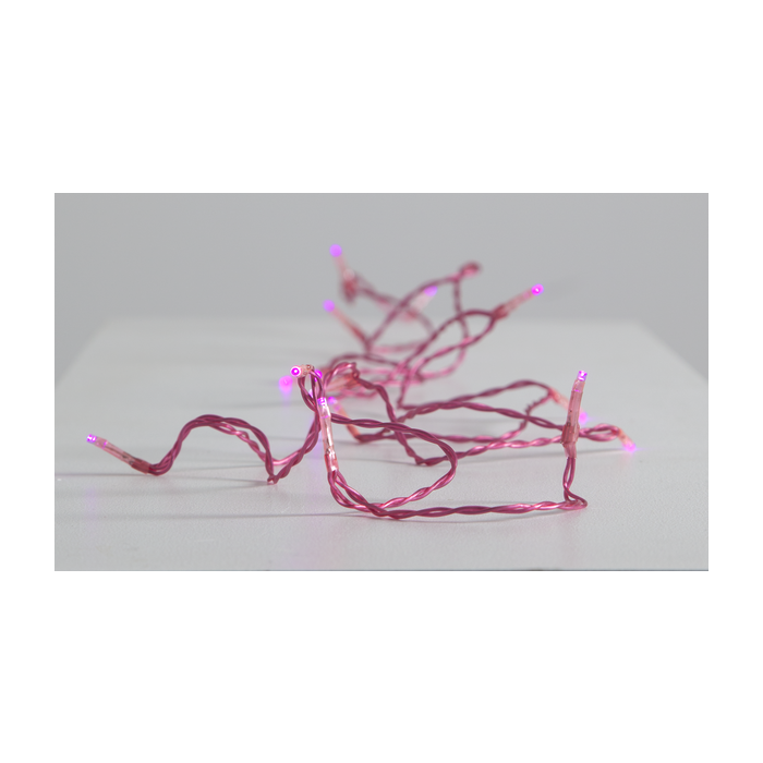 Kerstverlichting Roze op batterij - 210cm - 15leds