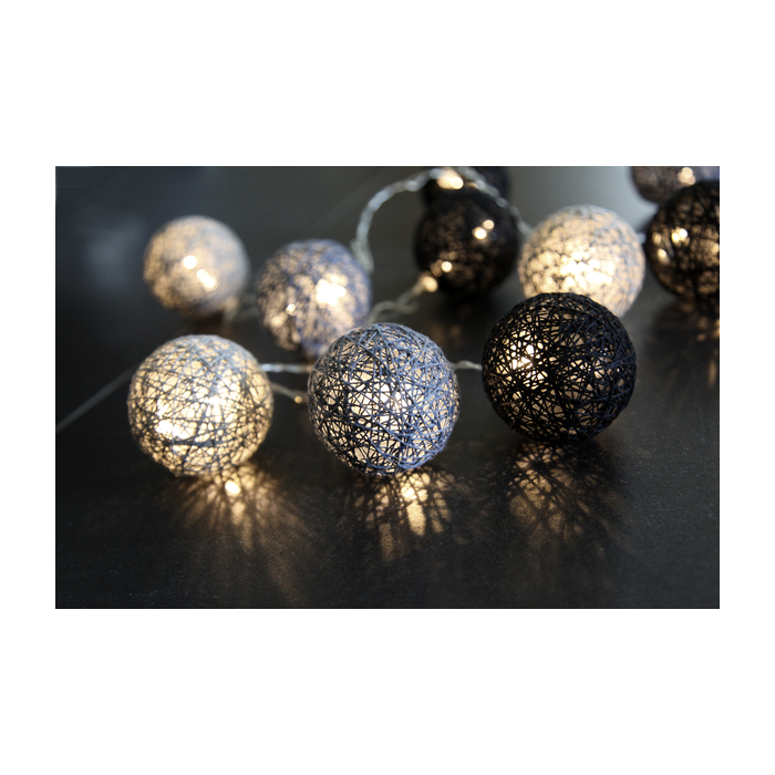 LED ketting "Jolly" - Zwart Grijs