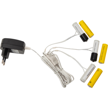 Batterijvervanger - 3x 2 AA batterijen - 1,8meter kabel - voor binnen