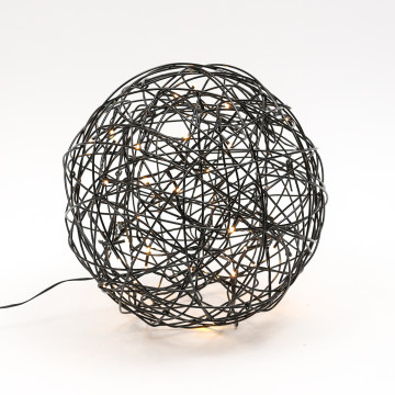 3D Kerstbal "Galax" met 100 LEDs - Zwart ø37,5 cm