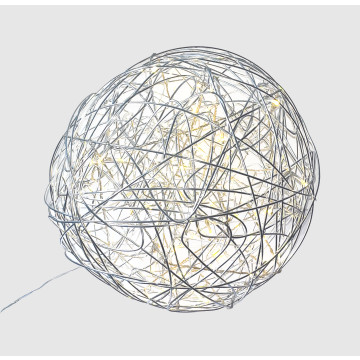 3D Kerstbal "Galax" met 100 LEDs - Zilver ø37,5 cm