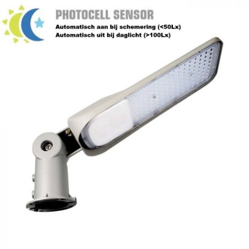 100W Straatlamp met schemersensor 4000K