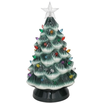 Kerstboom met 5 multicolor leds - 24 cm hoog