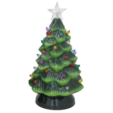 Kerstboom met 5 multicolor leds - 24 cm hoog
