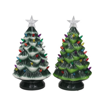 Set van twee kerstbomen met multicolor leds - 36 cm hoog