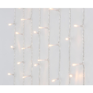 Koppelbare Lichtgordijn LED - warm wit licht - 1x1,5 M - 160 lampjes - dimbaar