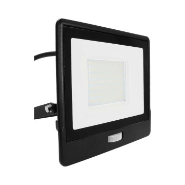 V-tac 50W Schijnwerper Bouwlamp met PIR Sensor Zwart - 4000K