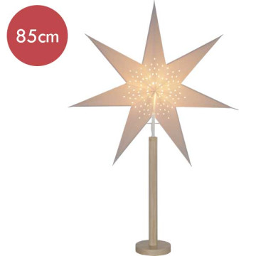 Naturel kerstster Elice met E14 fitting - 85 cm