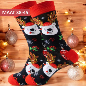 Kerstsokken met ijsberen -  maat 38-45