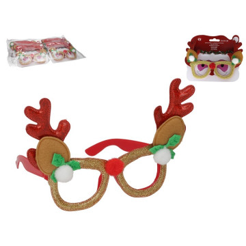 Vrolijke Kerst Rendier bril met rode neus