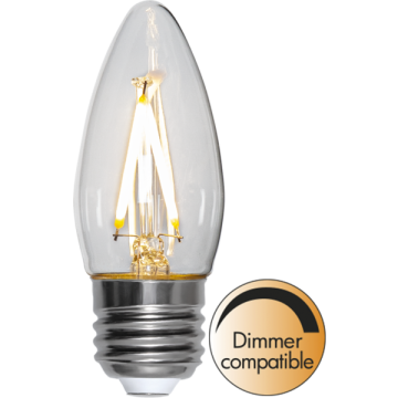 Kaars lamp - E27 - 4.2W - Extra Warm Wit - 2700K - Dimbaar