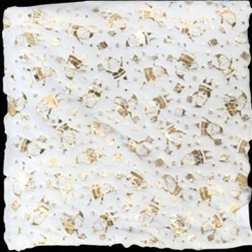 Kerst kussenhoes met gouden kerstmannen - 43 x 43 cm