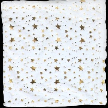 Kerst kussenhoes met gouden sterren- 43 x 43 cm