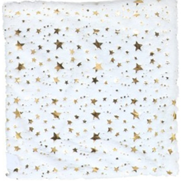 Kerst kussenhoes met gouden sterren- 43 x 43 cm