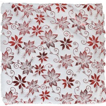 Kerst kussenhoes voor sierkussen met rode bloemen - 43 x 43 cm