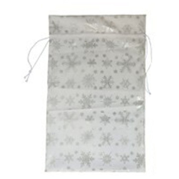 Kerst cadeauzak - Zilver - 46 x 74 cm