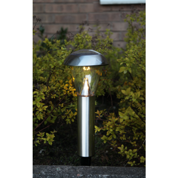 Solar Priklamp “Bollard Breed Napoli RVS’’