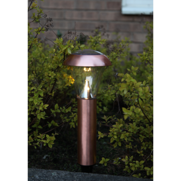 Solar Priklamp “Bollard Breed Napoli Koper’’