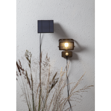 Solar Wandlamp ‘’Powerspot Industrie Zwart’’