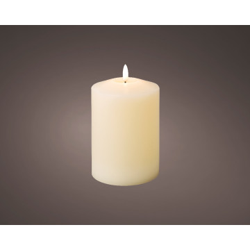 LED wax kerkkaars crème - ø10x16,5 cm
