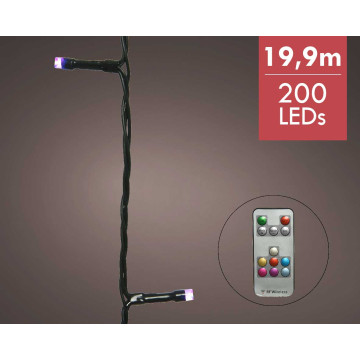 Slimme kerstboomverlichting LED met afstandbediening RGB-W - 19,9m - 200 lampjes