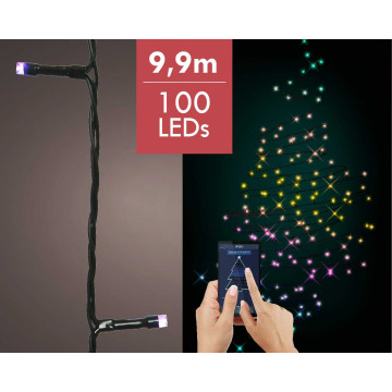 Slimme Kerstboomverlichting LED met app RGB-W - 9,9m - 100 lampjes