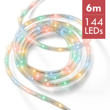 Lichtslang / slangverlichting 6M met 144 LED lampjes - warm wit licht