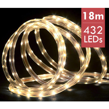 Lichtslang / slangverlichting 6M met 144 LED lampjes - warm wit licht