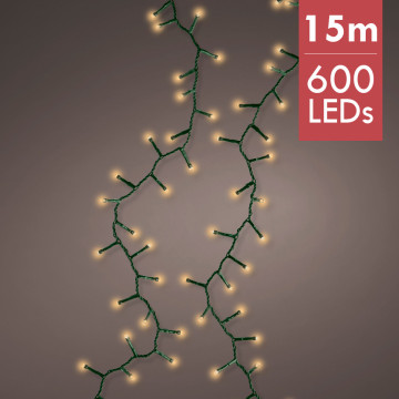 Kerstverlichting LED Cluster String 6M met 8 twinkel effecten - 456 lampjes